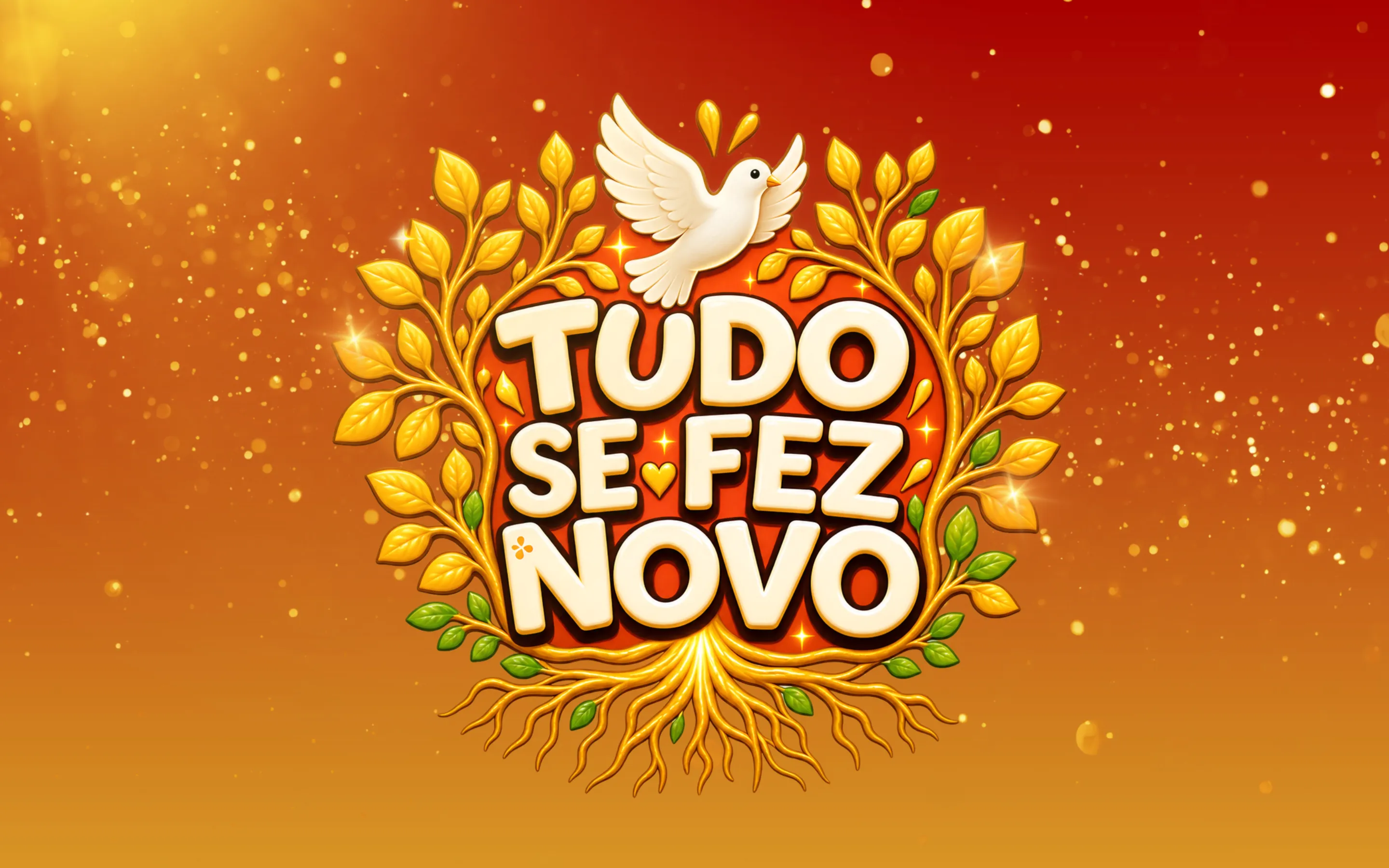 Crianças reunidas no salão durante a festividade Tudo se fez novo.